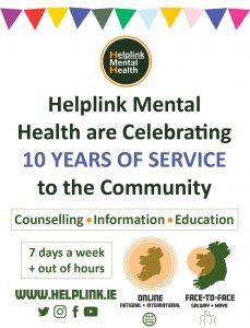 HELPLINK MENTAL HEALTH CELEBRATE 10 YEARS OF SERVICE ON WORLD SUICIDE PREVENTION DAY!